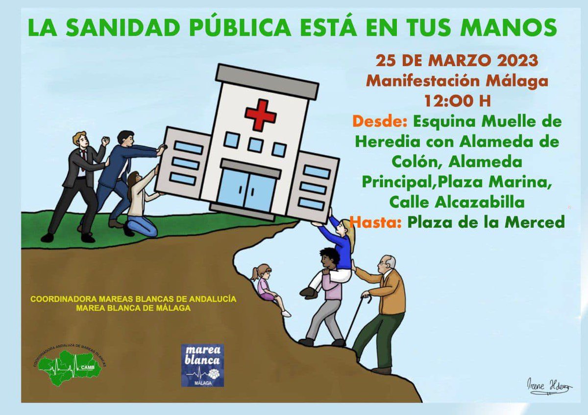 Este #25MLaSaludNoSeVende en Andalucía. Todas debemos acudir, en cada provincia de #Andalucía a pedir y exigir que se respete lo nuestro, nuestro propio cuidado.

Por una atención primaria de calidad.
Por un centro sanitario en #Mijas.
Por la existencia de ambulancias en #Mijas.
