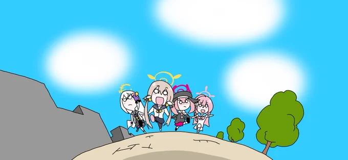 完成しなかったネタ・その2てーきゅうOPのパロ。実はサブタイ出るまでのアニメーションを作ってましたが断念#ブルアカ 