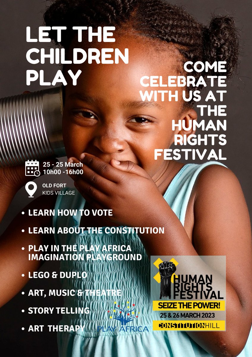 Book your FREE tickets: eventbrite.co.uk/e/574151060277 &amp; Bring the whole fam to the Human Rights Fest to enjoy 2 days of fun &amp; education for children to learn about their rights &amp; how to protect them. The kids will learn how to vote, they will learn about the constitution, &amp; more...