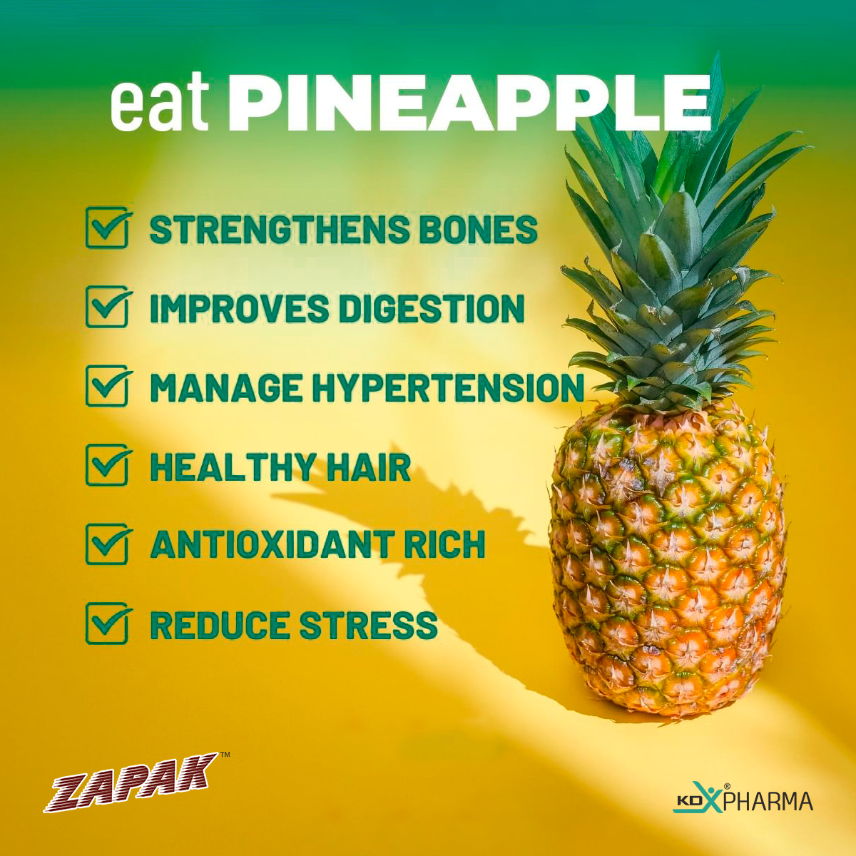 Eat that pineapple!
.
.
.
.
.
.
.
.
#pineapple #pineapples #bonestrength #dugestion #hypertension #hair #antiocidant #stress #stressless #stressfree #Ayurveda #VocalForLocal #IndianMedicine #constipationsolution #constipationface #constipationhappens #zapaksesaaf #zapakchurna