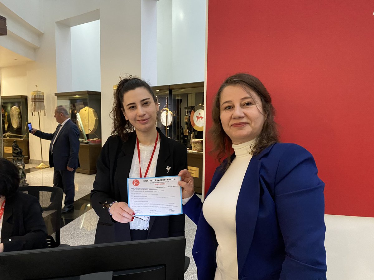 muruvetgungr's tweet photo. 14 Mayıs’ta yapılacak milletvekilliği genel seçimlerinde Milliyetçi Hareket Partisinden 28.Dönem milletvekili aday adaylığı için başvurumu gerçekleştirdim.
Kutlu yürüyüşümüzün devletimize ve milletimize hayırlı ve uğurlu olmasını Cenab-ı Allah'tan niyaz ederim. 
Mürüvet GÜNGÖR https://t.co/vDYLFrP5HW