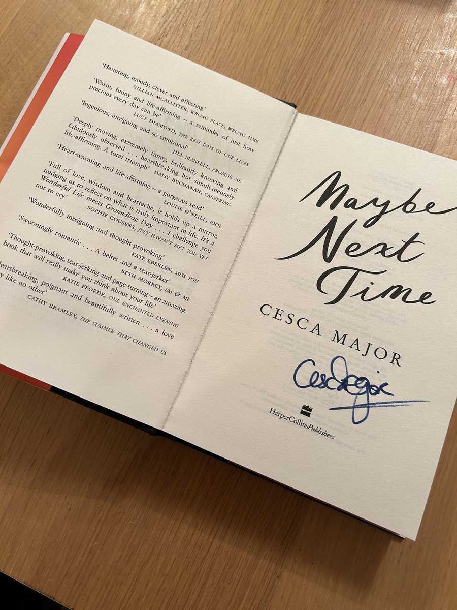 Cesca Major (@cescamajor) on Twitter photo WIN A BOOK! To celebrate MAYBE NEXT TIME being out next week (!) I thought I could give away this gorgeous signed hardback. To #win follow me & RT! #MaybeNextTime Closes 24/03 UK only. XX🧡 “This clever romantic book will make your head spin & your heart ache.” <a href="/BestMagOfficial/">Best magazine</a> WIN A BOOK! To celebrate MAYBE NEXT TIME being out next week (!) I thought I could give away this gorgeous signed hardback. To #win follow me & RT! #MaybeNextTime Closes 24/03 UK only. XX🧡 “This clever romantic book will make your head spin & your heart ache.” <a href="/BestMagOfficial/">Best magazine</a>