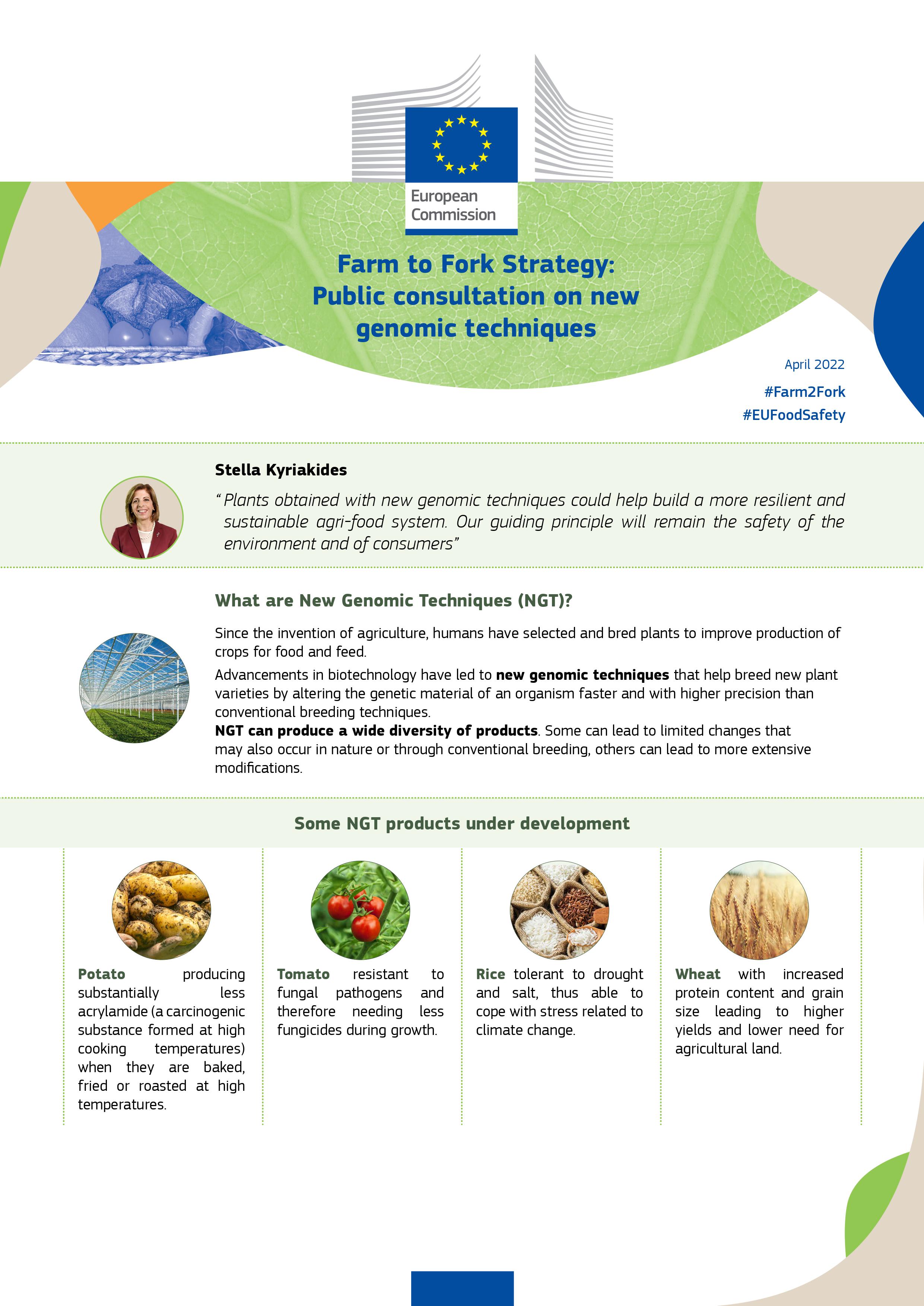 EU Food Safety EUFarm2Fork on Twitter "What are New Genomic