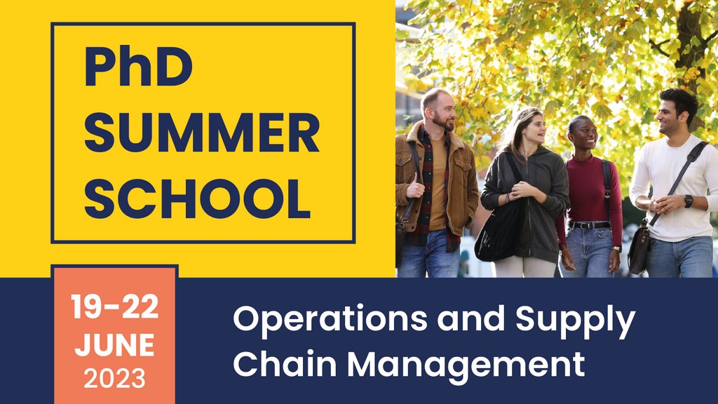 UoL Management School (@uolmanschool) on Twitter photo 📢 TO ALL PhD STUDENTS
Join our free PhD Summer School on 19-22 June 2023, and learn how to apply different research methodologies in the Operations and #SupplyChain Management context.
Application deadline, 31 March 2023!
Find out more:
liverpool.ac.uk/management/res…
#OSCM <a href="/LivUni/">University of Liverpool</a> 📢 TO ALL PhD STUDENTS
Join our free PhD Summer School on 19-22 June 2023, and learn how to apply different research methodologies in the Operations and #SupplyChain Management context.
Application deadline, 31 March 2023!
Find out more:
liverpool.ac.uk/management/res…
#OSCM <a href="/LivUni/">University of Liverpool</a>