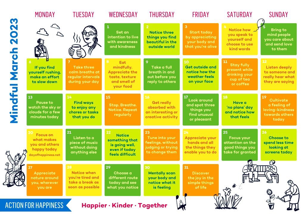 #BeTheRipple πππ (@betheripple_) on Twitter photo What better day to share the wonderful calendar from <a href="/actionhappiness/">Action for Happiness</a> than today, #InternationalDayOfHappiness ππ
You can download their calendar each month from their website: actionforhappiness.org/calendar
#happiness #mindfulness What better day to share the wonderful calendar from <a href="/actionhappiness/">Action for Happiness</a> than today, #InternationalDayOfHappiness ππ
You can download their calendar each month from their website: actionforhappiness.org/calendar
#happiness #mindfulness