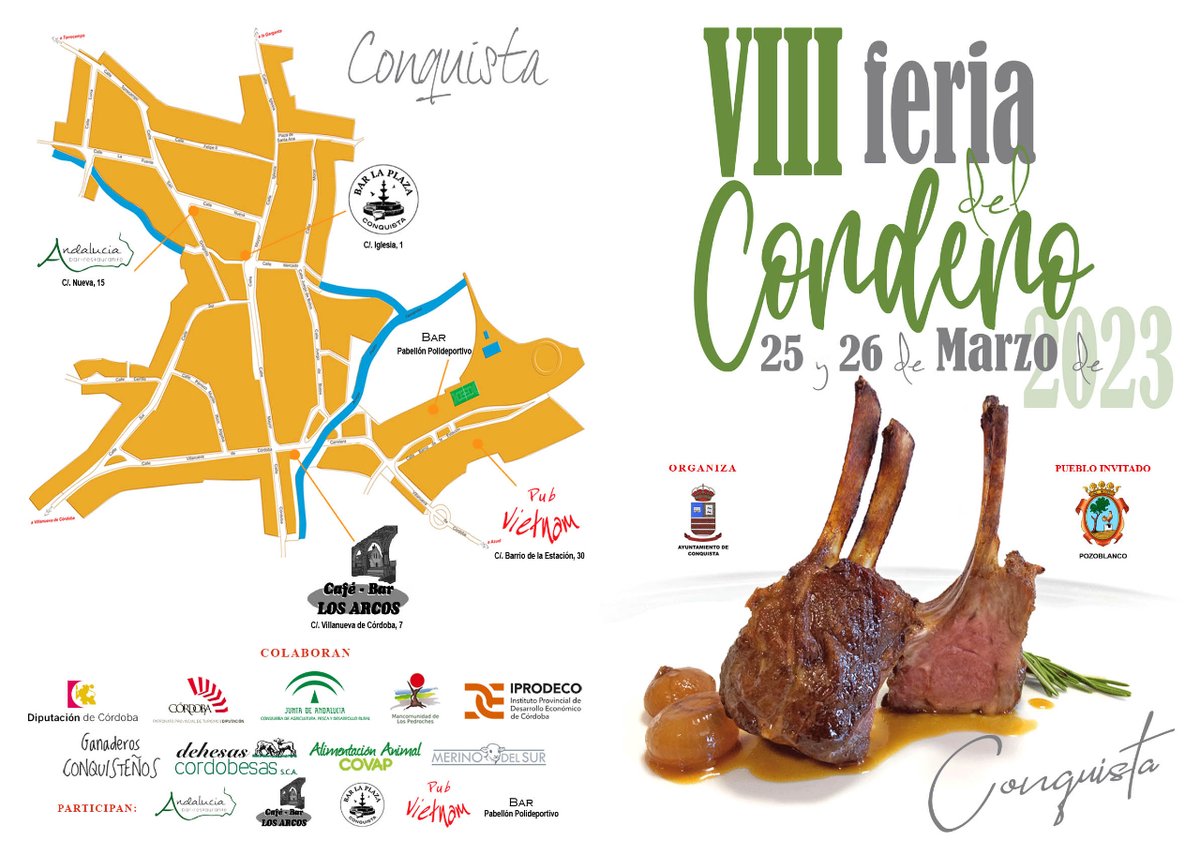 Este fin de semana nos vemos en la Feria del Cordero de #Conquista. Con degustaciones, música, rutas senderistas y muchas cosas más. ¡Anótalo en la agenda!