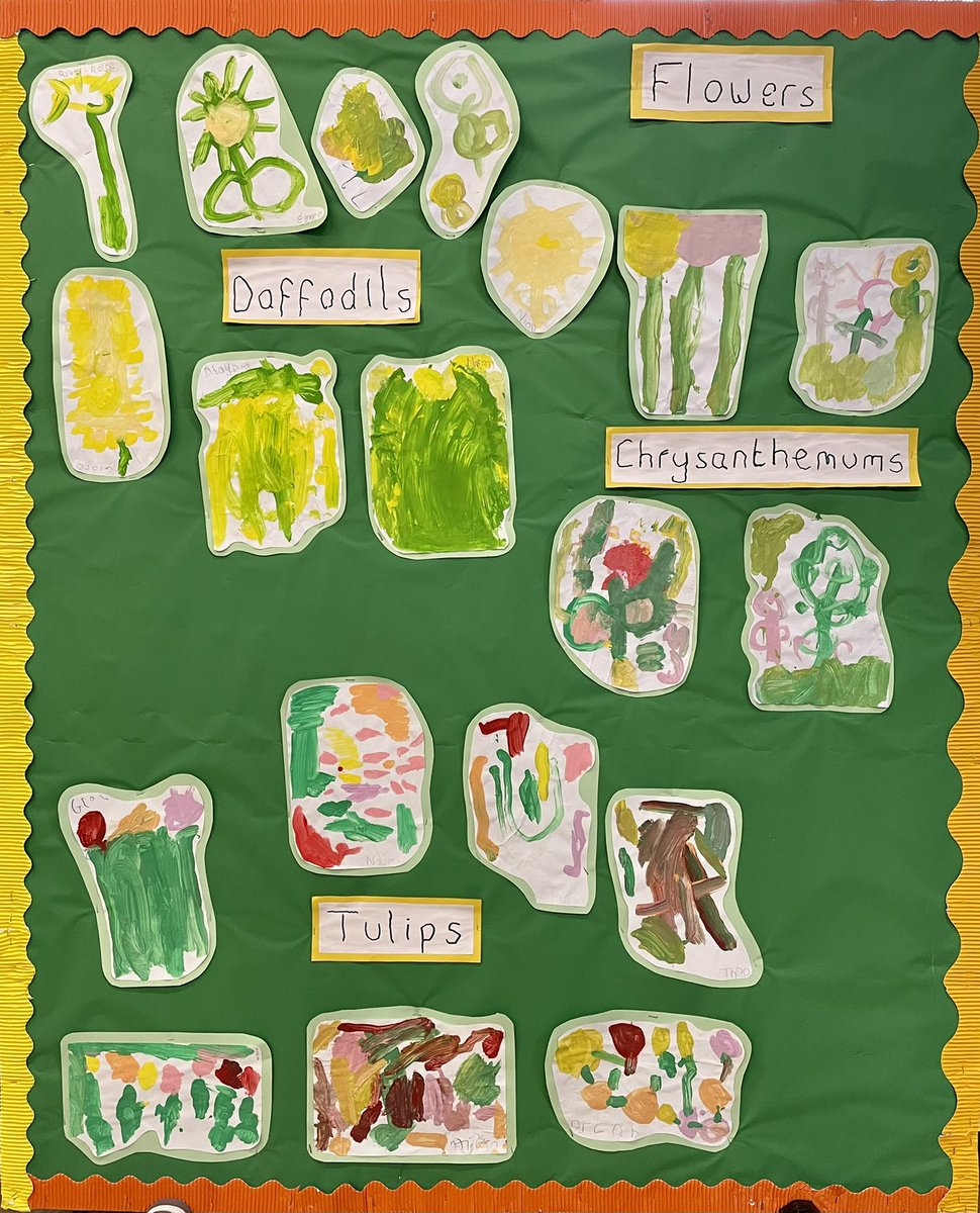 Toddlers_In's tweet image. Today marks the Spring Equinox, ushering in longer days, brighter mornings and warmer weather! The children have been hard at work creating this display of beautiful still life flower paintings, ready to welcome in the Springtime at nursery too! #springtime #learningandfun