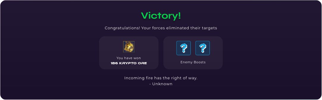 beesnest0909's tweet photo. I have just won 186 Krypto Ore in battle in @Kryptoria https://t.co/4gYqr1Cn6Y #alphaCitizen #over5000 #alphahero