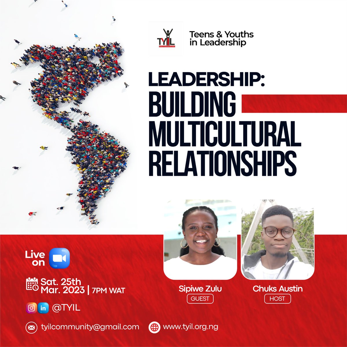 tyil_community's tweet photo. 5 days left to register!!!

Join us to learn strategies for fostering meaningful connections with people from diverse backgrounds. Don't miss out on this opportunity to expand your network and enhance your leadership skills!
#LeadershipMatters https://t.co/U0HaRI0Fud