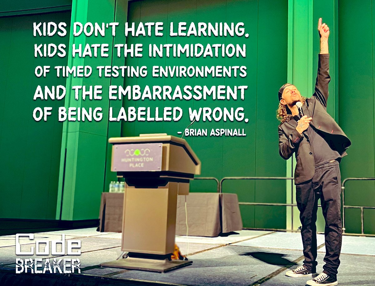 Kids don’t hate learning. Kids hate the intimidation of timed testing environments and the embarrassment of being labelled wrong.

#CodeBreaker