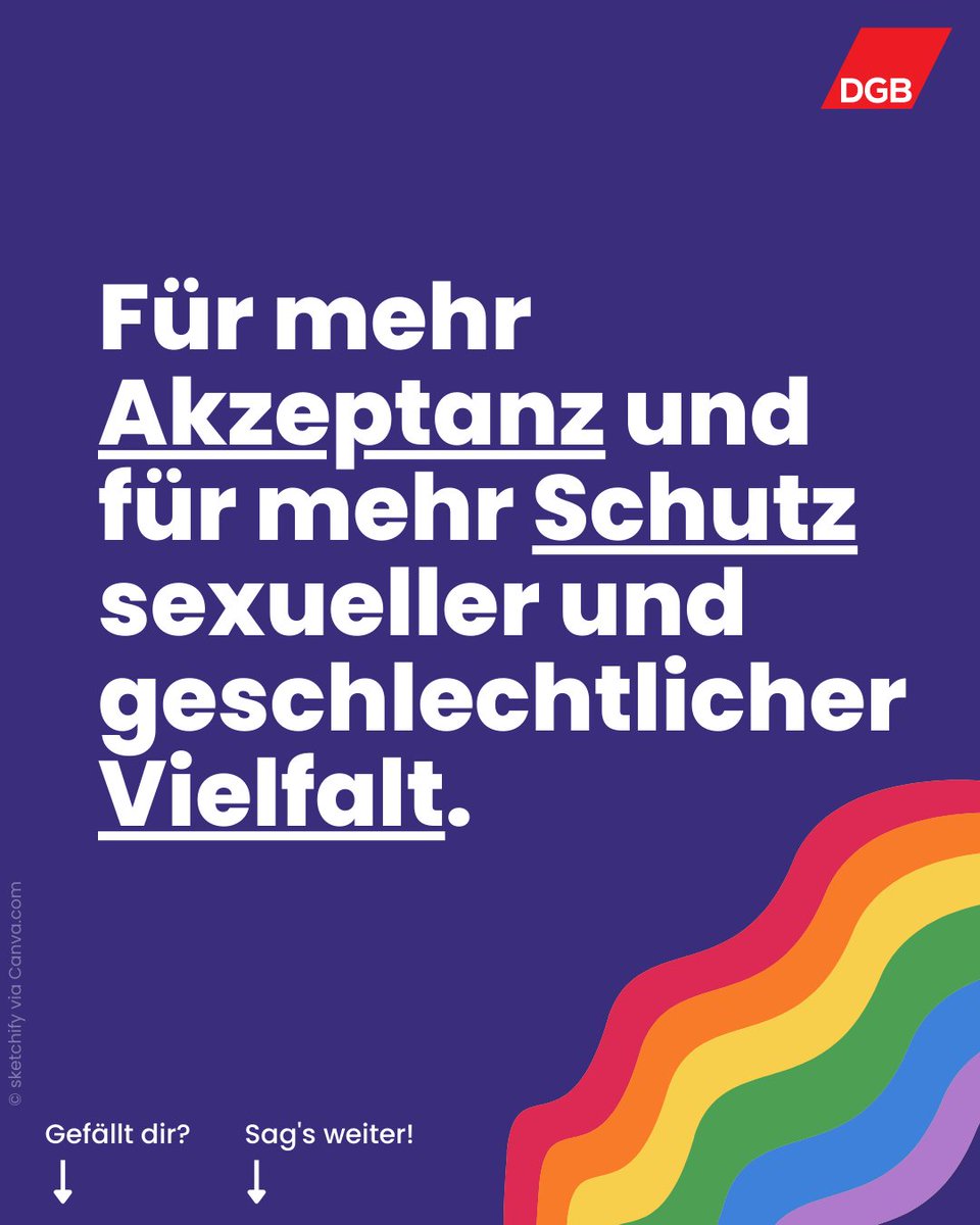 Gemeinsam mit vielen weiteren Verbänden und Initiativen arbeiten wir ab heute zusammen an der Umsetzung des Aktionsplans „#QueerLeben“ mit. „Schön, dass wir mit so vielen für mehr Vielfalt starten“, sagt #DGB-Vorstand <a href="/Anja_Piel/">Anja Piel</a>.🌈💪🏽 #Vielfalt #LSBTIQ* ℹ️ kurzelinks.de/rv2l