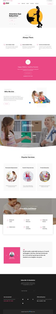 mrabiulhabib's tweet photo. Babysitter Website Design
—-------------------------------
Platform: Wordpress
Theme/Builder: Elementor pro
Pages: 5
—-------------------------------
Hire me:
https://t.co/hDl5ea7Gdk
About me:
https://t.co/yjihvDCNdQ
#MigrateWebsite #WebsiteDesign #WordPressWebsite https://t.co/vboi5zXqdG