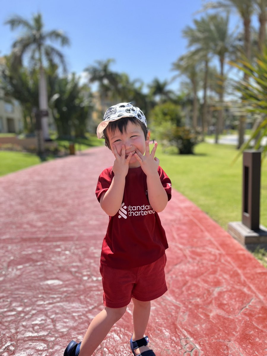 Little #red in the motherland of our Egyptian King🇪🇬 #mosalah #ynwa