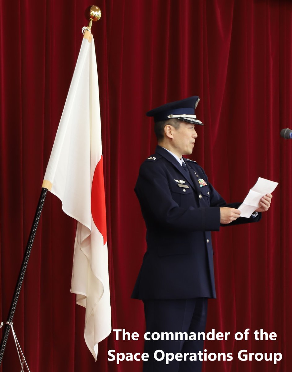 JASDF_SSA's tweet photo. On March 16, 2023, Colonel Kimitoshi Sugiyama assumed command of the #SpaceOperationsGroup. On the same day, the #SpaceOperationsGroup was reorganized, and the 1st Space Operations SQ, 2nd Space Operations SQ, and Space Systems Management SQ were reestablished under his command. https://t.co/JX1CQOwdc6