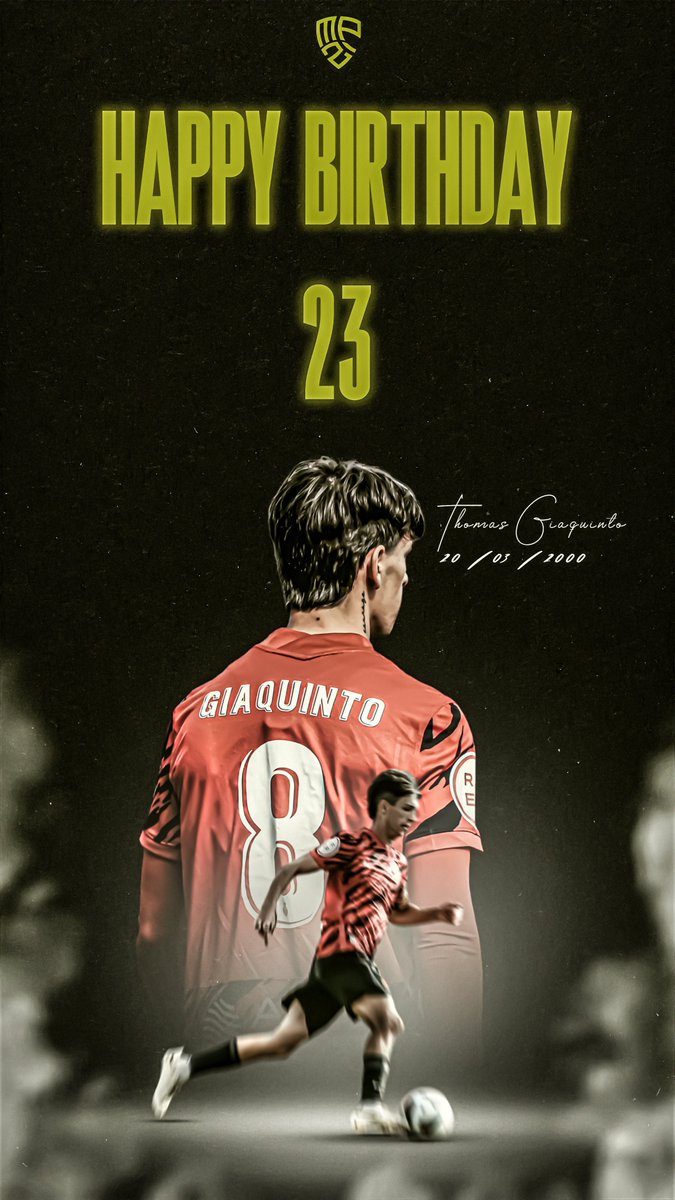 Hoy cumple 23 años el centrocampista del <a href="/RCDMallorcaBase/">RCD Mallorca Base</a> Thomas Giaquinto. ¡Muchísimas felicidades, <a href="/ThGiaquinto/">Giaquinto</a>! Disfruta de tu día.