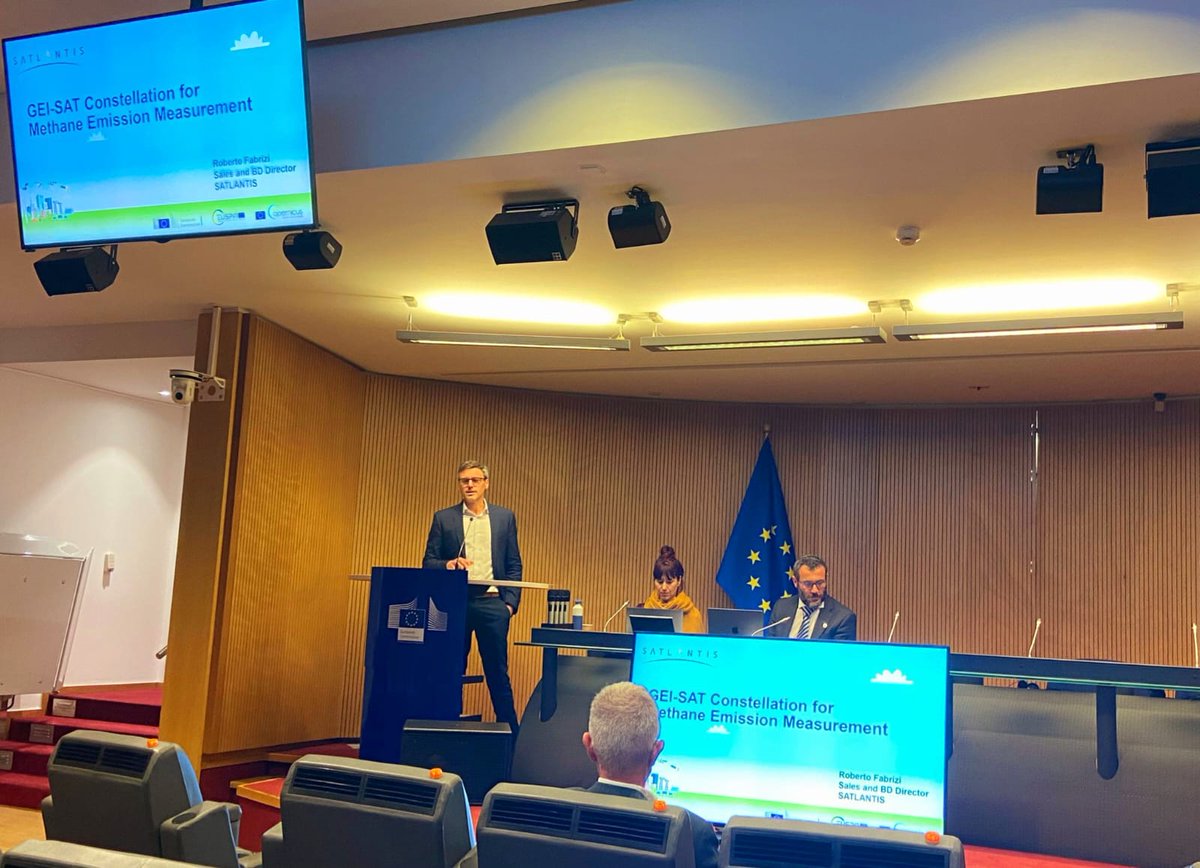 satlantis_'s tweet photo. SATLANTIS joined the #Copernicus Thematic Workshop on Energy on 17/03, presenting #GEISAT Constellation for #methaneemissions measurement.
@defis_eu @EU4Space @CopernicusECMWF #DGDEFIS #EUSPA #C3S #CopernicusAtmosphere #ECMWF #DGENER #EUGreenDeal #EUSpace https://t.co/UUeqHwjNSv https://t.co/dbXo9qwkKf