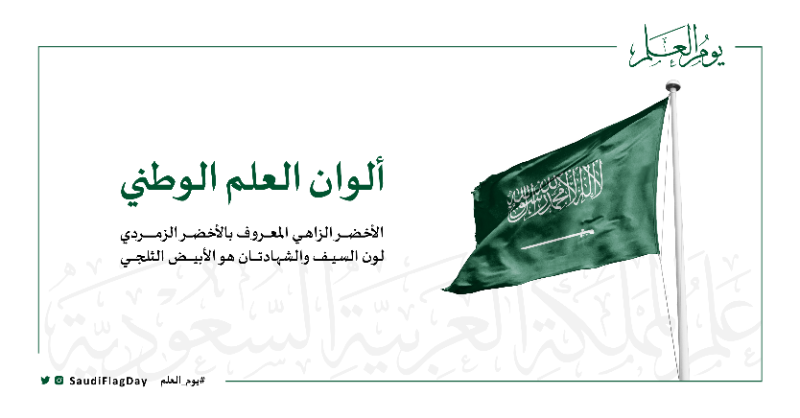SaudiFlagDay's tweet photo. تعرّف على الألوان القياسية للعلم في الدليل الإرشادي.

#يوم_العلم
