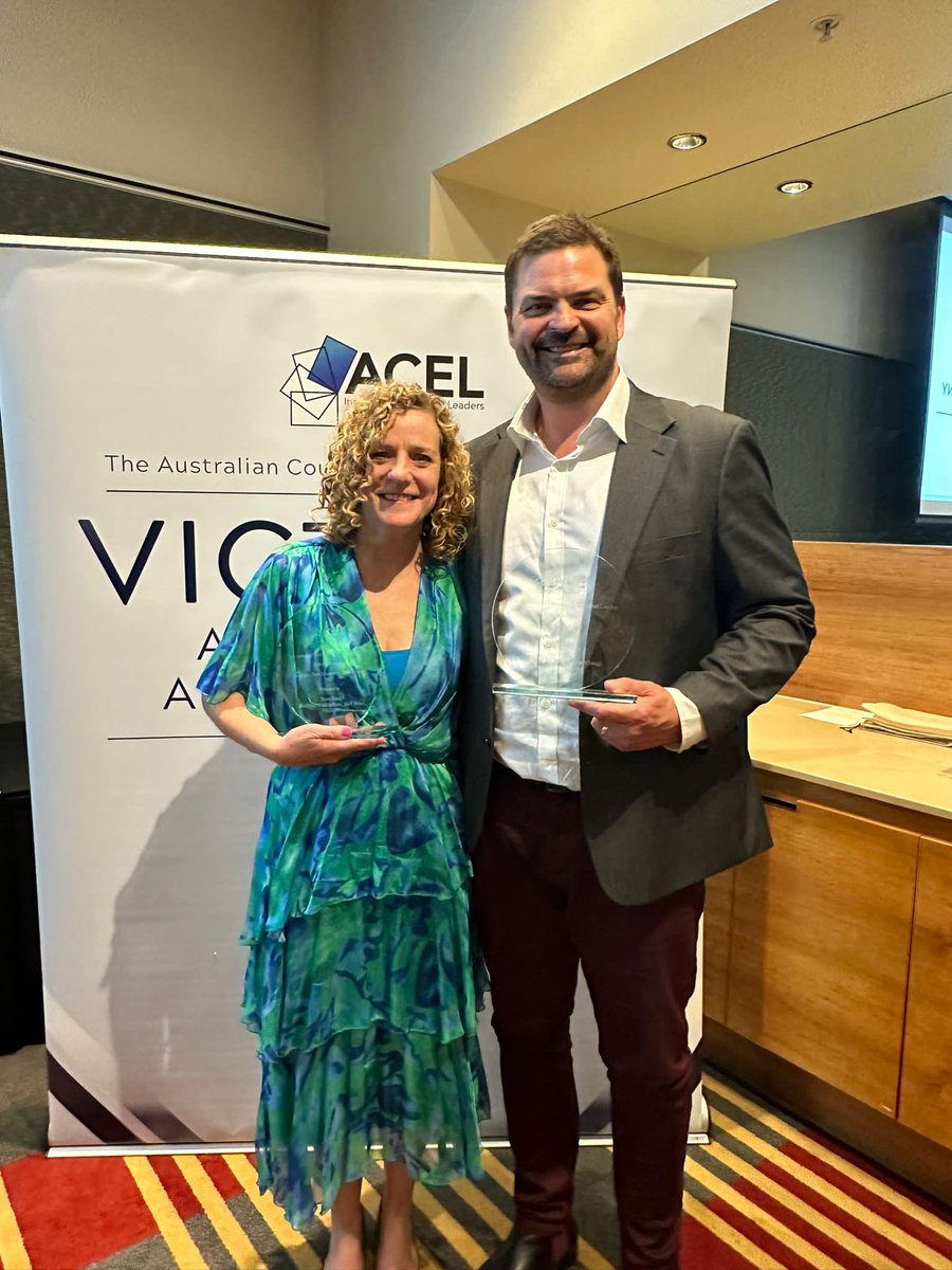 adam_voigt's tweet image. A thrill to have been awarded the @ACELVIC Media Award for 2022 tonight … and in the company of the inspiration that is the Educator Of The Year @traceyezard too! Thanks to all at @acelaustralia who do truly important work &amp;amp; congrats to all awardees.