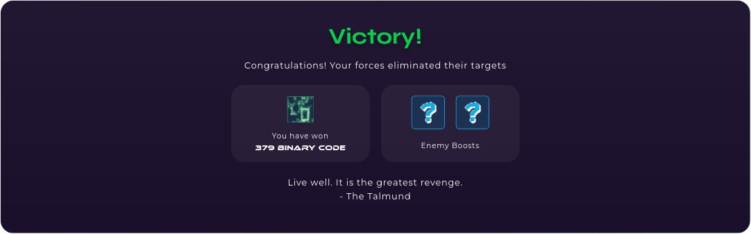 beesnest0909's tweet photo. I have just won 379 Binary Code in battle in @Kryptoria https://t.co/Y3T7nUs9XI #alphaCitizen #over5000 #alphahero