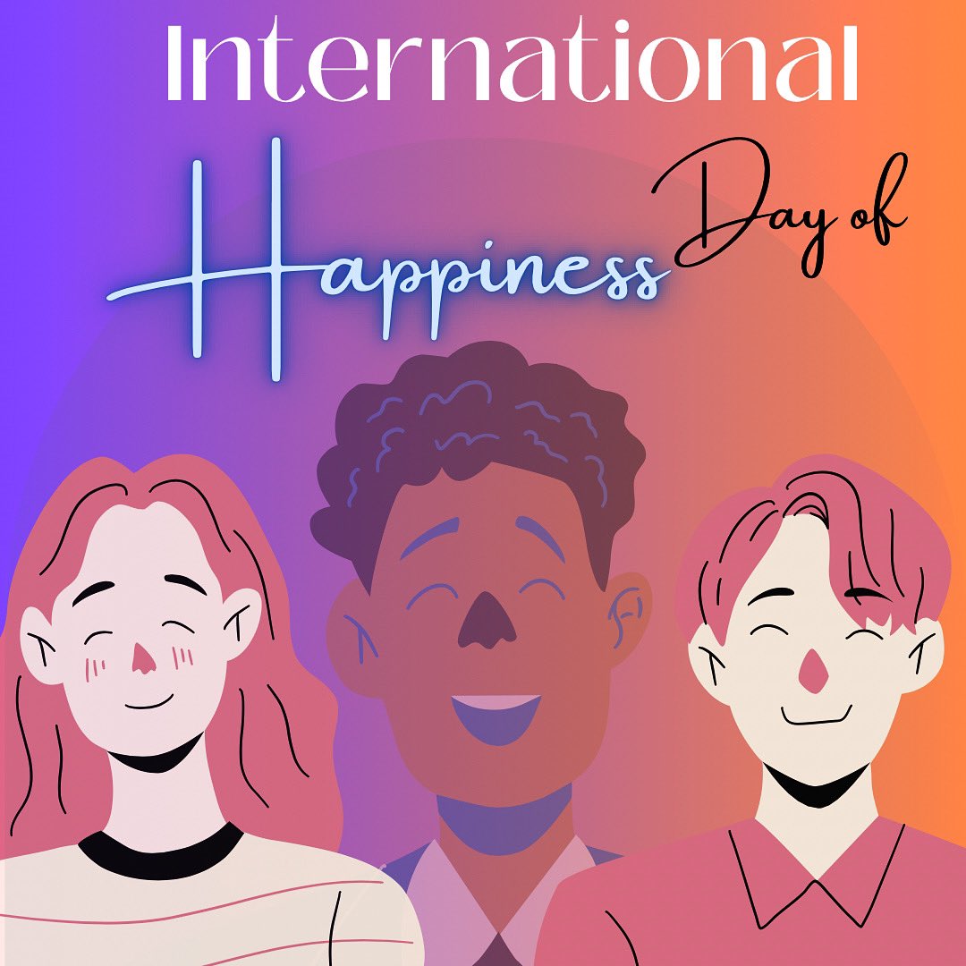 Count the good things in your life and give yourself reasons to be happy on this joyful occasion of International Happiness Day.

#internationaldayofhappiness #happy #happyvibes #mindfullhappy #laughter #celebratinghappiness