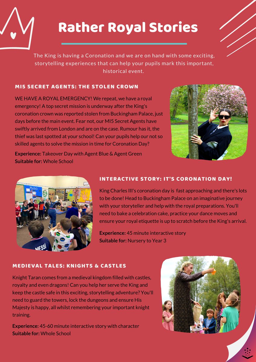 loubyloustories's tweet photo. Hey schools! 👋🏼 Get Coronation ready with us here at Louby Lou’s with our Rather Royal Stories! 👑⬇️📚 #expressivearts #creativelearning https://t.co/F252k2ony4