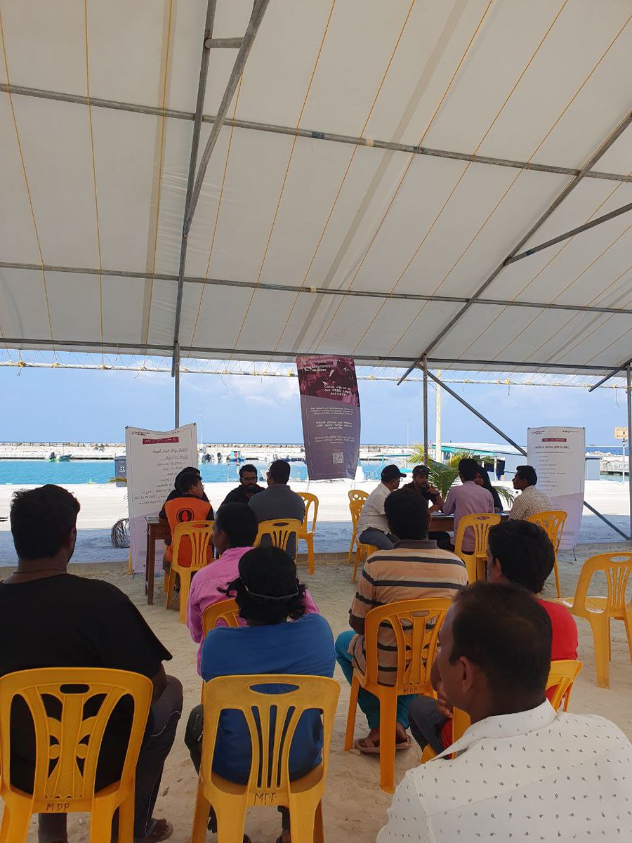 migrantmattermv's tweet photo. Our team successfully conducted Legal Aid Clinic at Aa.Ukulhas last weekend. We would like to express our gratitude to Ukulhas Council for their support throughout our trip and the Legal Aid Clinic.
#migrantsmattermv
#PILCmv
@Asia_Foundation
@pilcmv https://t.co/O5pC52u4RO