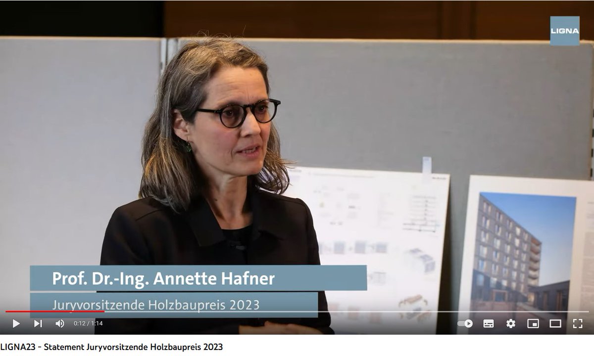 HolzBauInD's tweet photo. Deutscher #Holzbaupreis 2023: Die Juryvorsitzende Prof. Dr.-Ing. Annette #Hafner, Ruhr Universität Bochum, im Interview mit der Ligna über die Vielfalt der eingereichten Bewerberprojekte und die Zukunft des #Holzbaus. https://t.co/rRXyIkwbNL https://t.co/1Q8a2AqdEY