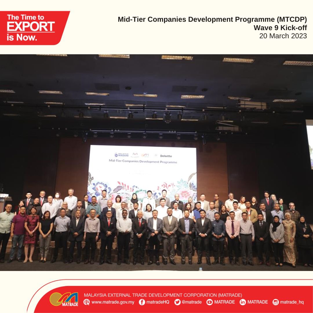 matrade's tweet photo. #MATRADE
#TimeToExportIsNow
#Deloitte
#MTCDP
#MidTierCompanies
@irmohizam @sharimatsaleh @aby_matrade @adamraja973 @Deloitte https://t.co/SLzToBU8Uu