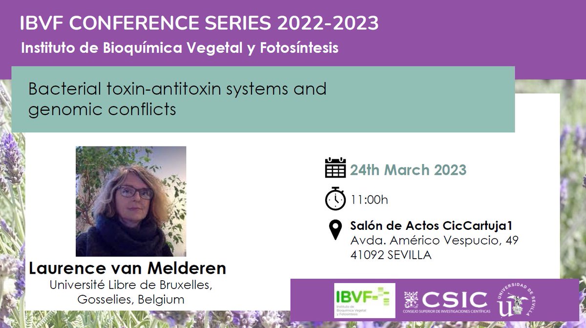 This week we host Laurence van Melderen, Friday 24th at 11:00 AM from Université Libre de Bruxelles that will talk about: Bacterial toxin-antitoxin systems and genomic conflicts