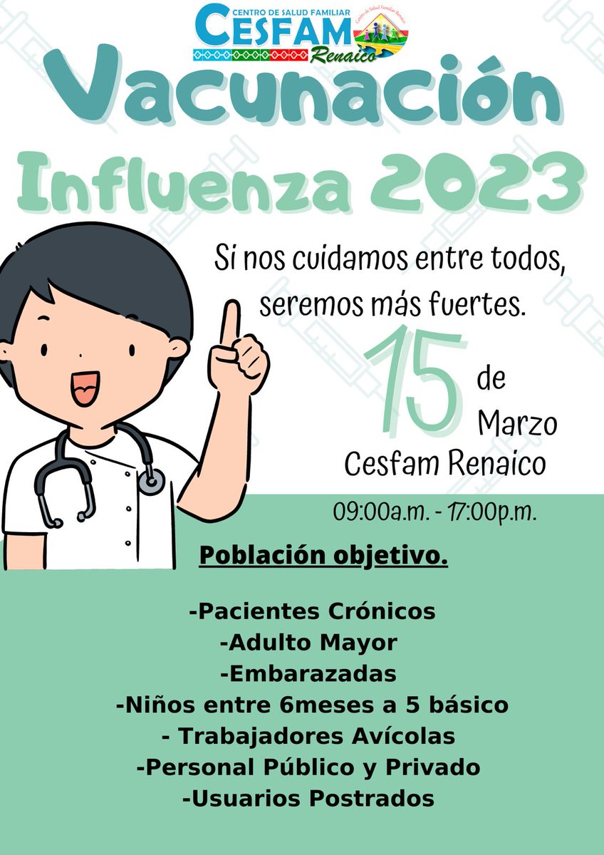 Ya comenzó la campaña de vacunación #Influenza 2023 🗣