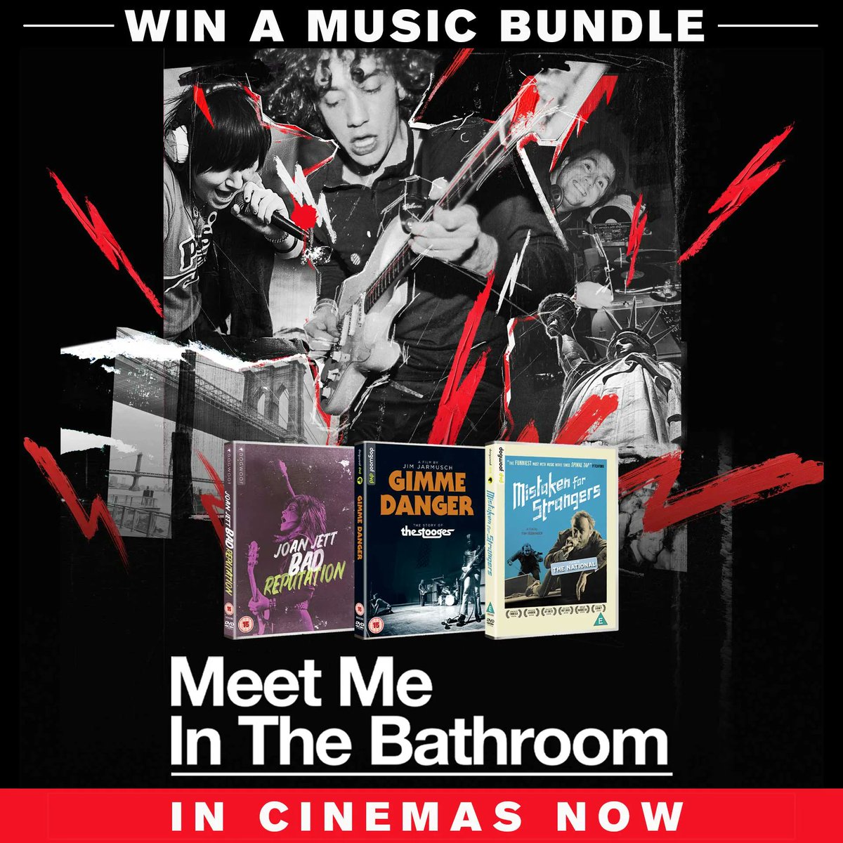 GIVEAWAY! Rock 'n' roll documentary Meet Me in the Bathroom is in our cinema this week and we're giving away a bangin' music bundle to celebrate! REPLY & RT this tweet to enter by 9am 24/03/23! Details on the prize in thread... @Dogwoof @FaberBooks 🎟️ chapter.org/whats-on/film/…