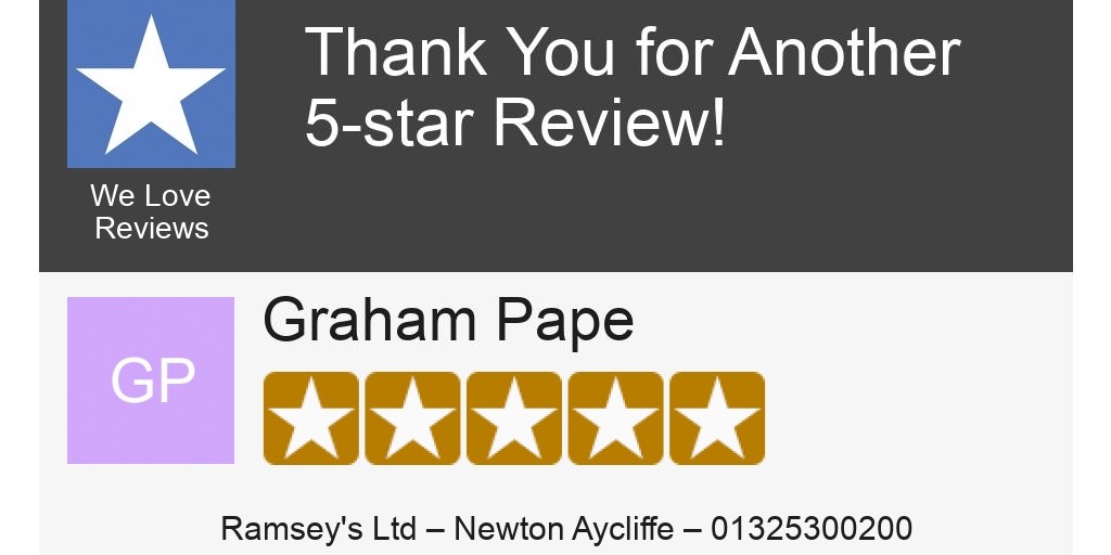 Check out this 5-star review from one of our customers! Have you posted on our review page hoy.cc/1uk