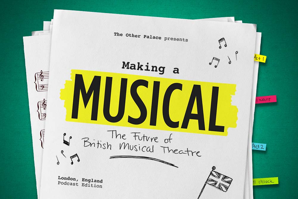 TheOtherPalace's tweet photo. NEWS: We’re reviving our musical podcast under new name Making A Musical: The Future of British Musical Theatre! Episodes will feature music &amp; exclusive interviews with the writers &amp; creatives of two new musicals. Submission &amp; subscription info here: https://t.co/1nzVmmrn9o https://t.co/Xuc6GNhltR