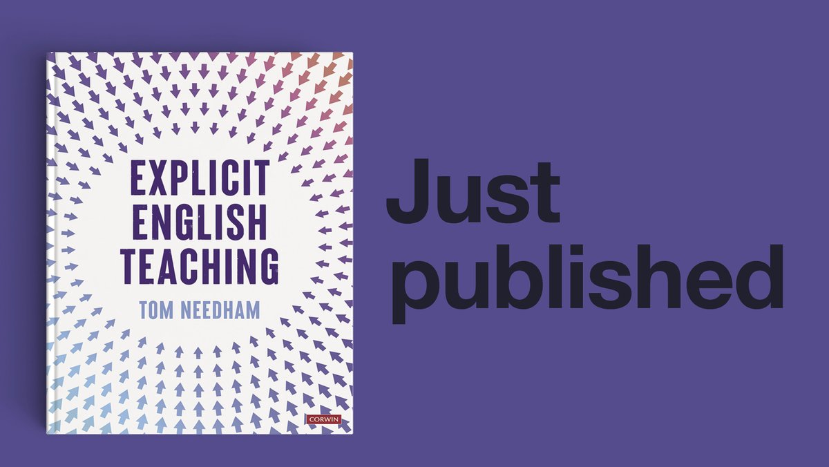 SageEducation's tweet photo. Happy Publication Month to "Explicit English Teaching" by @Tom_Needham_.

Order your copy here: https://t.co/kF9bhr7G72 https://t.co/Ct2qSySyu0