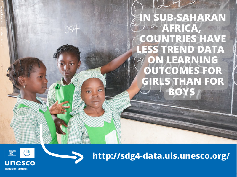 UNESCOstat's tweet image. In sub-Saharan Africa, 67% of children live in countries with *some* trend data for SDG 4.1.1, but just 45% have data for girls. Disaggregated data help us to understand equity issues in education. Let’s fill the data gaps. 

#DataRelease

bit.ly/3ZusHb7