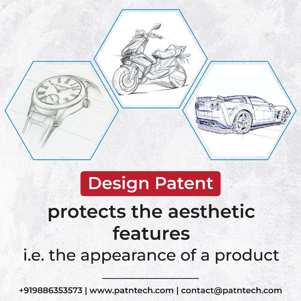 patntech's tweet image. A #designpatent is granted if the product has a distinct configuration, distinct surface ornamentation, or both. A design #patent provides protection for the ornamental design of something that has a practical utility.

#DesignRegistration #IPProtection #intellectualproperty