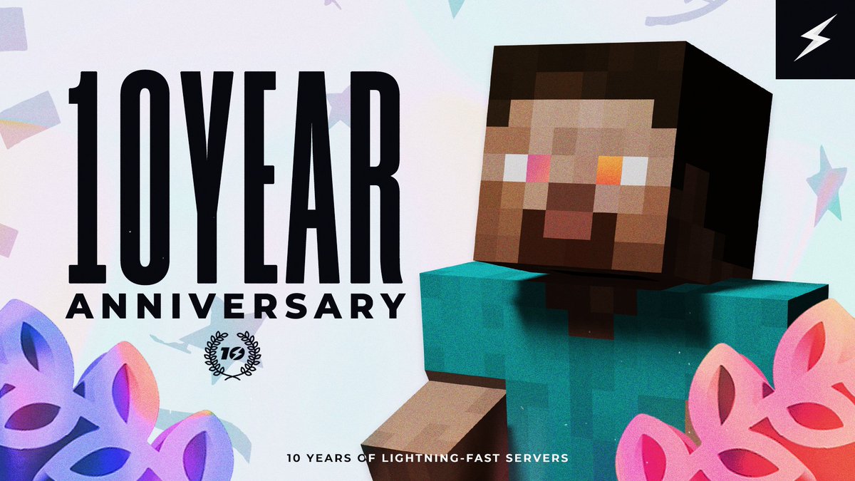 Shockbyte's tweet image. ⚡Ten years of lightning fast servers ⚡

We've come a long way from where we started 10 years ago, and we wouldn't have been able to do it without you!

Stay tuned for giveaways and exclusive content from now till May! 

#SB10 #Shockbyte #minecraftservers