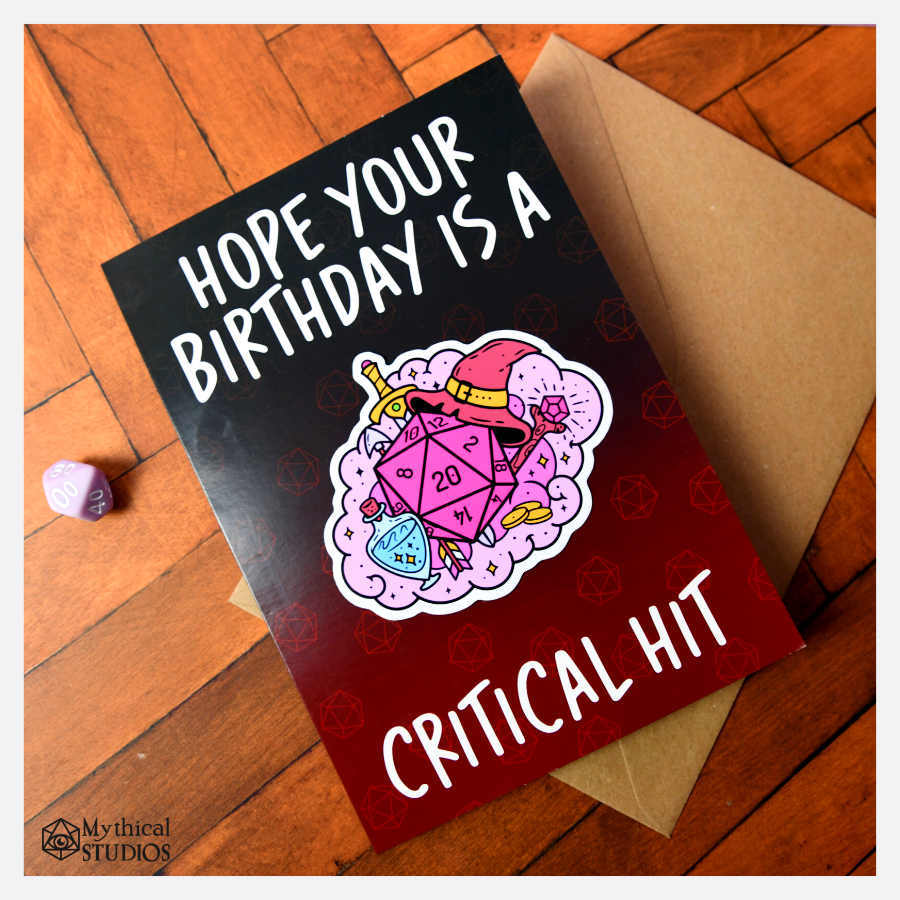 TheMythicalShop's tweet photo. New pin &amp; sticker birthday cards! Card and gift combo! 
#DnD #cards #dungeonsanddragons #ghosts #Stickers #pins https://t.co/c8VD2PVezs
