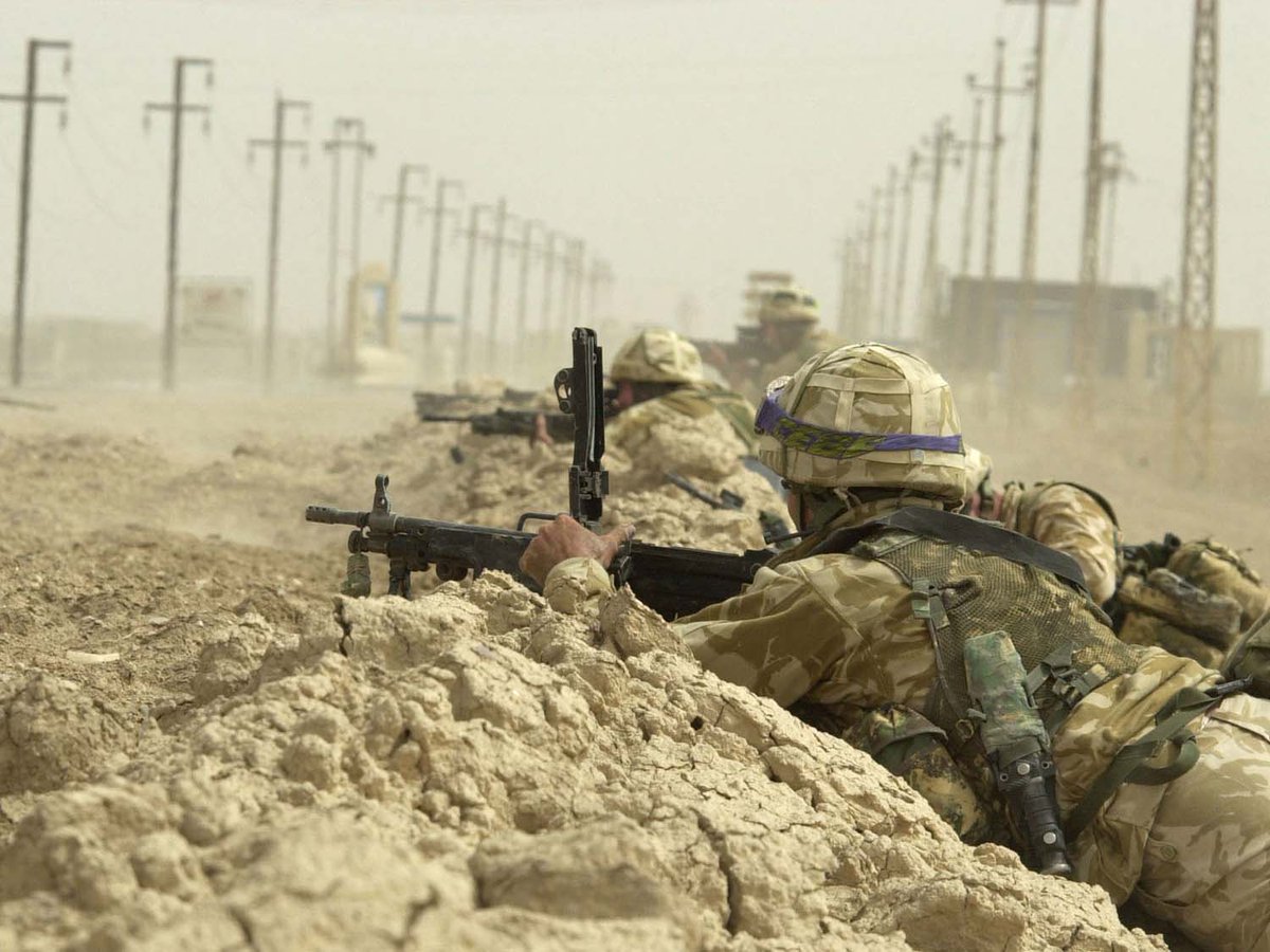 RoyalMarines's tweet image. Twenty years after they stormed the sands of Iraq, #RoyalMarines can formally add another illustrious date to their history.

His Majesty the King has been informed of the eleventh ‘memorable date’ – the Assault on the Al-Faw Peninsula, March 20 2003.

➡️ow.ly/iLKm50Nmtfk