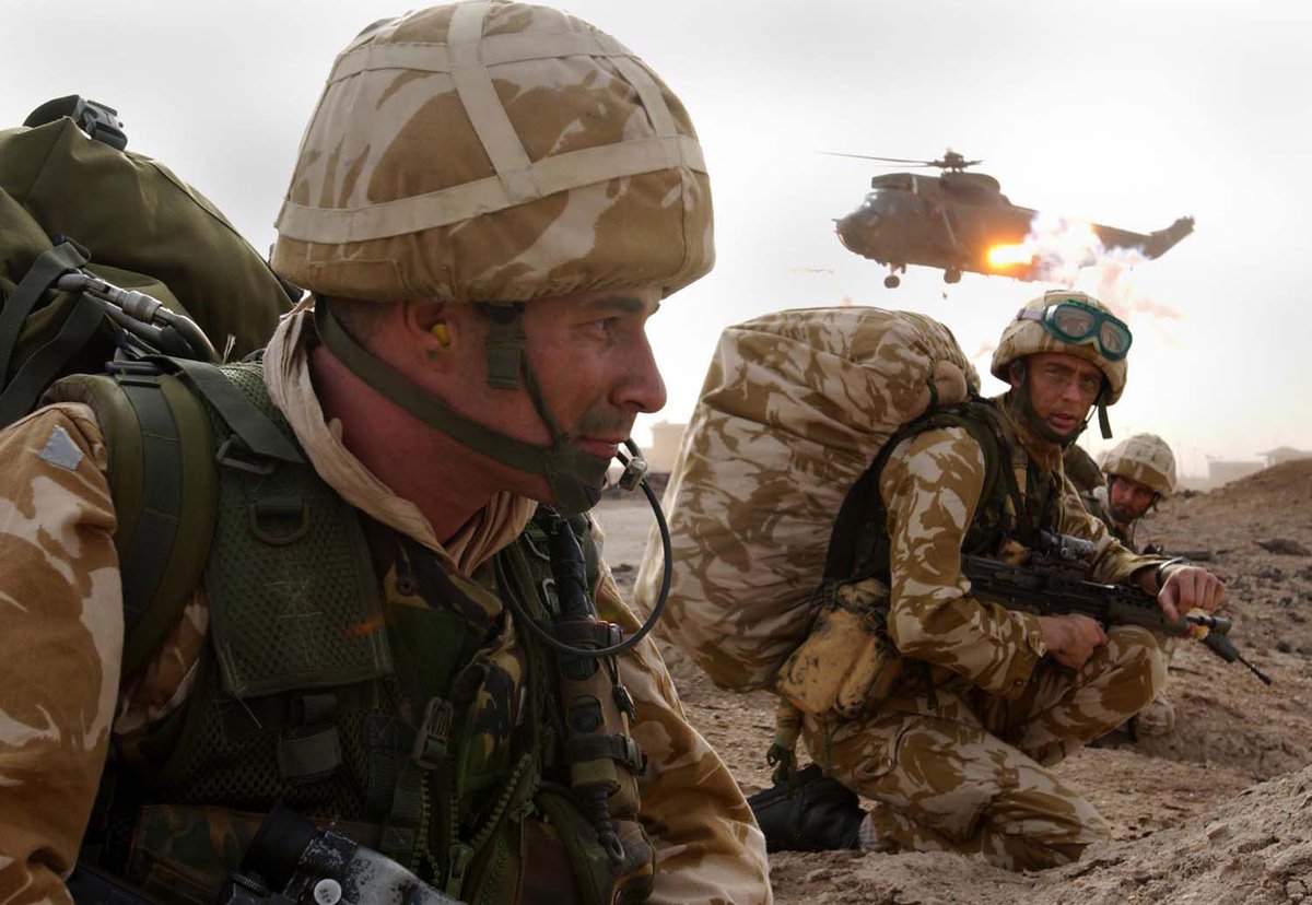 RoyalMarines's tweet image. Twenty years after they stormed the sands of Iraq, #RoyalMarines can formally add another illustrious date to their history.

His Majesty the King has been informed of the eleventh ‘memorable date’ – the Assault on the Al-Faw Peninsula, March 20 2003.

➡️ow.ly/iLKm50Nmtfk