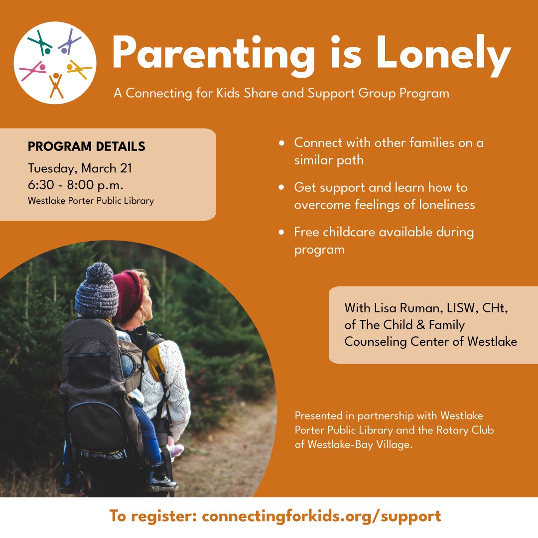 Connecting for Kids (@connectforkids) on Twitter photo There's still time to connect! Register today and join us for our next Share & Support Group program at <a href="/WestlakePorter/">Westlake Porter Library</a> --> connectingforkids.org/event-5094702 There's still time to connect! Register today and join us for our next Share & Support Group program at <a href="/WestlakePorter/">Westlake Porter Library</a> --> connectingforkids.org/event-5094702