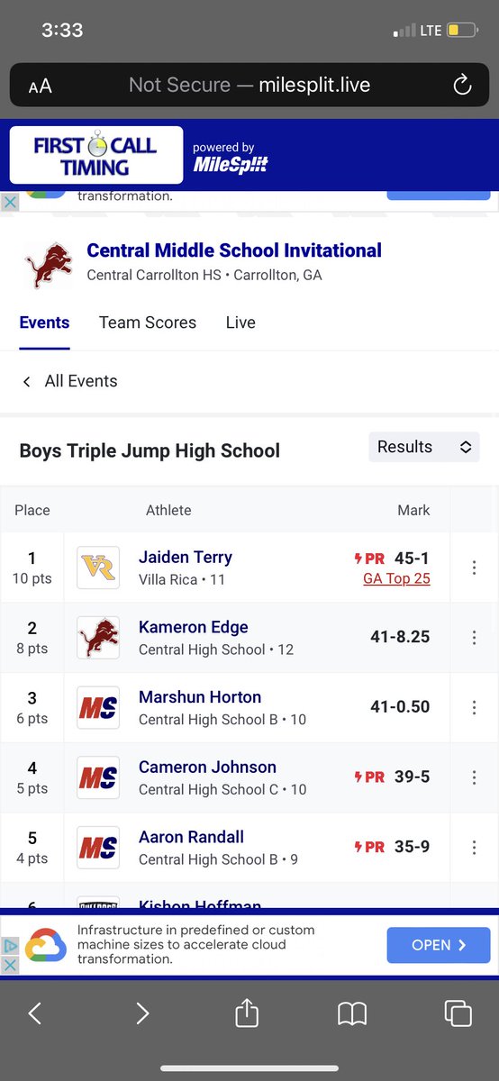 JaidenTerry0's tweet photo. 12th in the State for Triple. Coming for the state Title this year! @VRAthletics @GradickSports @RecruitGeorgia https://t.co/d6AGHv3E27