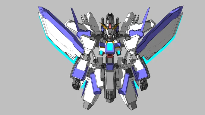 久しぶりにCGを触ってみたり何時何時も完成しないオリジナルガンダムです#ガンダム#3DCG 