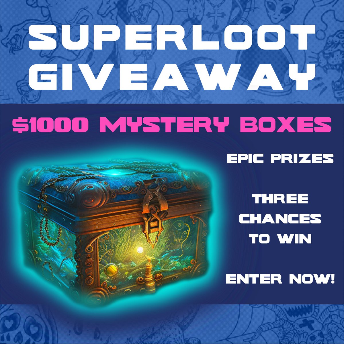 ⚡️Welcome to the Superherd⚡️

Superlotl by <a href="/getinkbox/">Inkbox</a> is a collection of 5k 3D digital collectibles

Every lotl hatches with a powerful 1/1 tattoo

🎁 GIVEAWAY 🎁
3 mystery Boxes ($1K USD gifts value inside) 

1⃣ RT this post
2⃣ Follow @Superlotls

Draw in 24h 🗓️