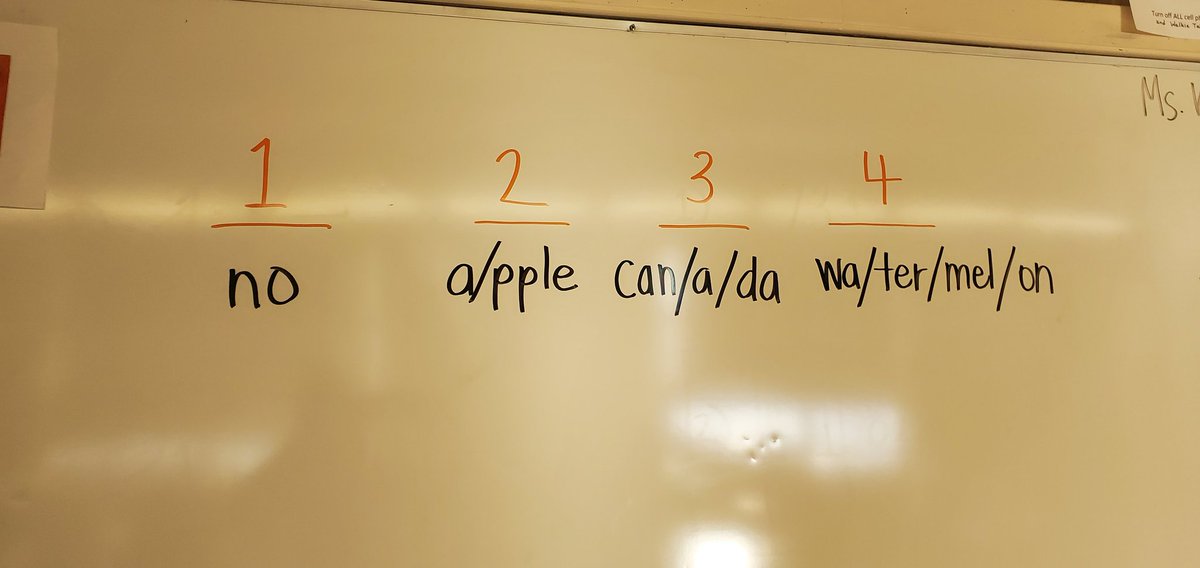 msjweir's tweet photo. This morning we are learning about syllables. Did you know every syllable has a vowel? https://t.co/9Y4NQxUEhA
