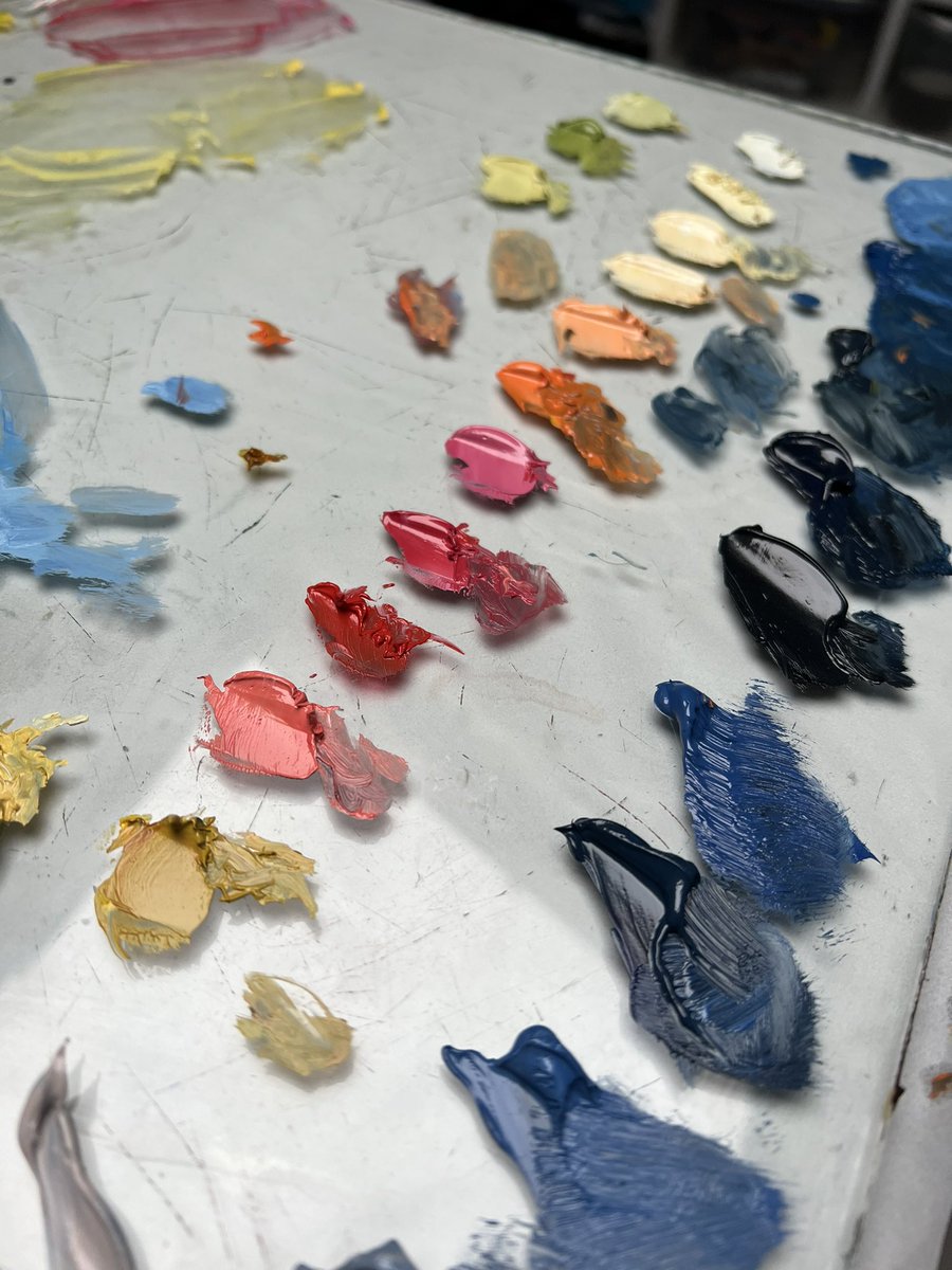 rionabuthello's tweet photo. The painting                    The palette https://t.co/CRLK8ujHBn