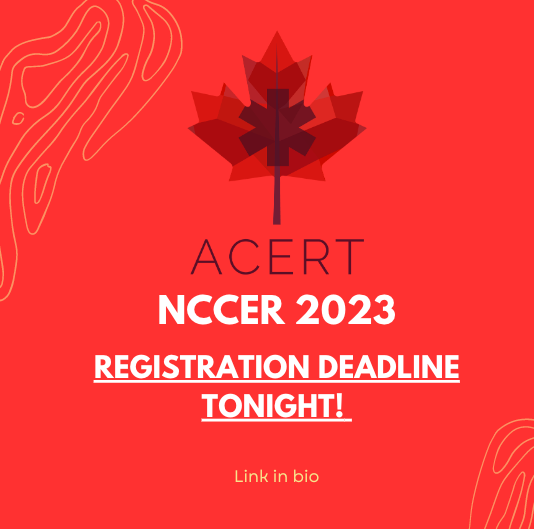 ACERTBOD's tweet photo. REMINDER: NCCER 2023 REGISTRATION DEADLINE IS TONIGHT @ 11:59PM EDT

Register now!

Link to register: https://t.co/8UIP0UoC9i (also in bio) https://t.co/weJ5MOD55p