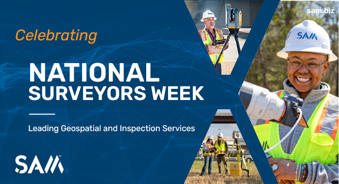 SAMCOMPANIES's tweet photo. During #NationalSurveyorsWeek we recognize and appreciate the essential work that our geomatics professionals perform supporting improvements to our nation's infrastructure. Join us in celebrating and consider being part of our team: https://t.co/1w4rnEYgSE #SAMCompanies #SAMLife https://t.co/mzgeA2P99C