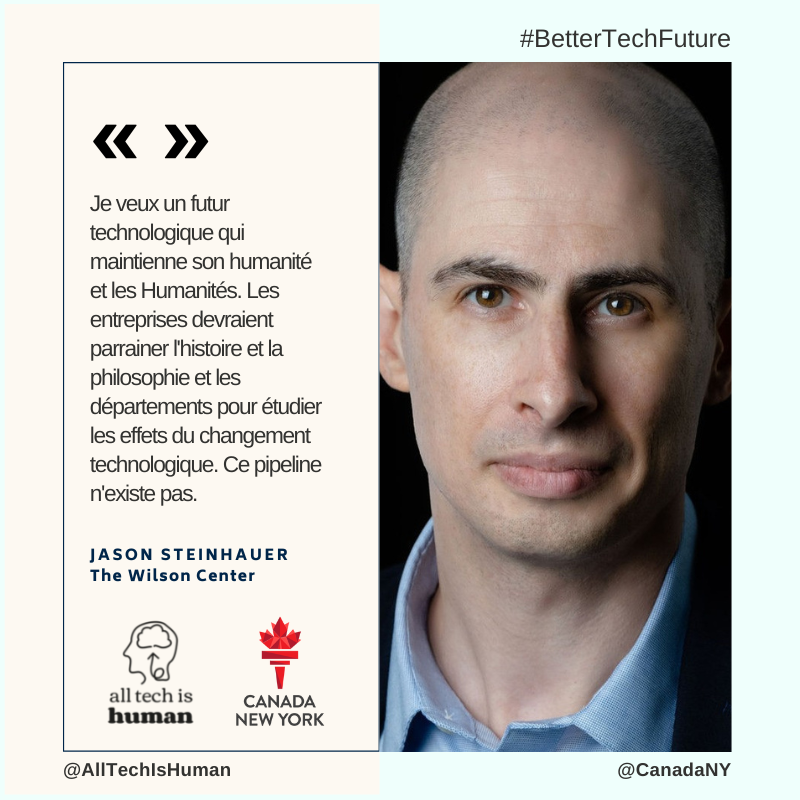 LeCanadaNY's tweet photo. Auteur à succès, historien public et créateur du History Club @JasonSteinhauer se passionne pour une population éduquée et connaissant les médias. Il croit en un "avenir technologique qui maintient son humanité".
#BetterTechFuture @AllTechIsHuman https://t.co/z43FmzI1vy