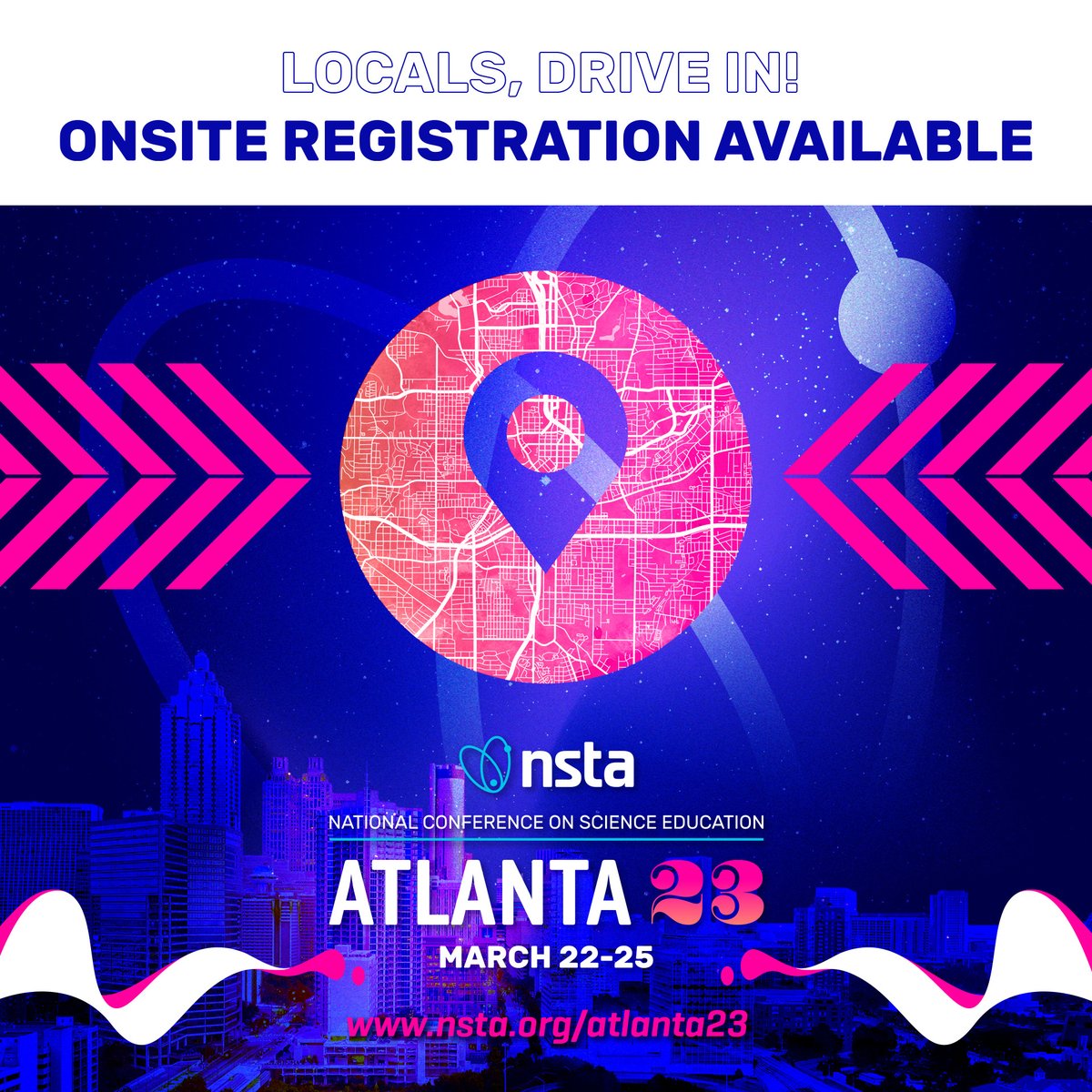 NSTA's tweet image. Don't have your #NSTA23 Atlanta registration yet? If you're a local, you're in luck! You can still register on-site at the event. Don't miss out on this amazing #science education conference!
#STEM #SciEd #NSTA